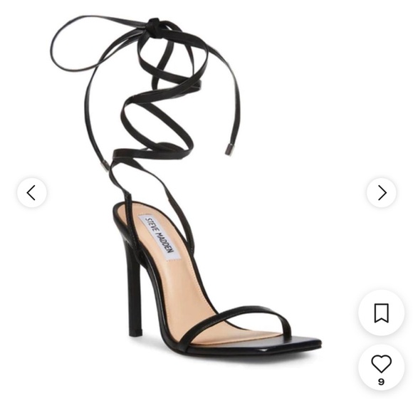 Steve Madden Size 8‎ Black Strappy Heels - Picture 1 of 11